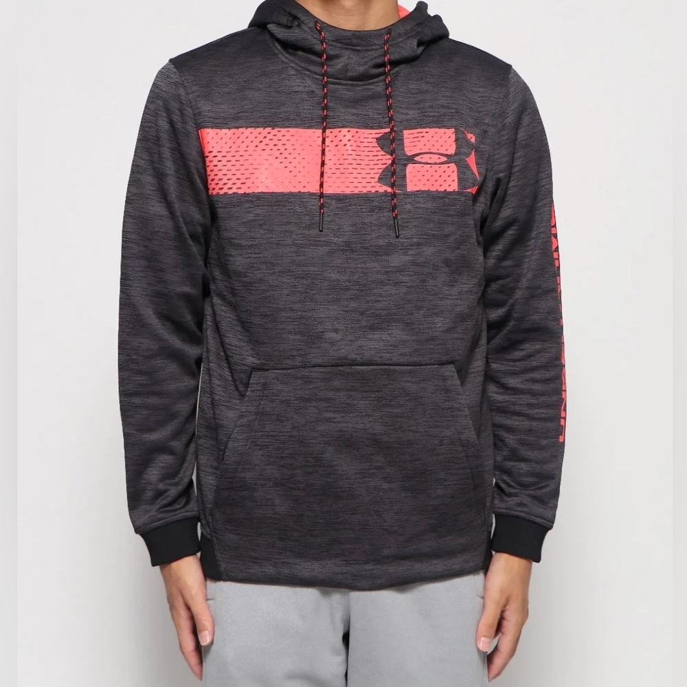 Under Armour Men's Graphic Orange and Gray Hoodie Size‎ Medium